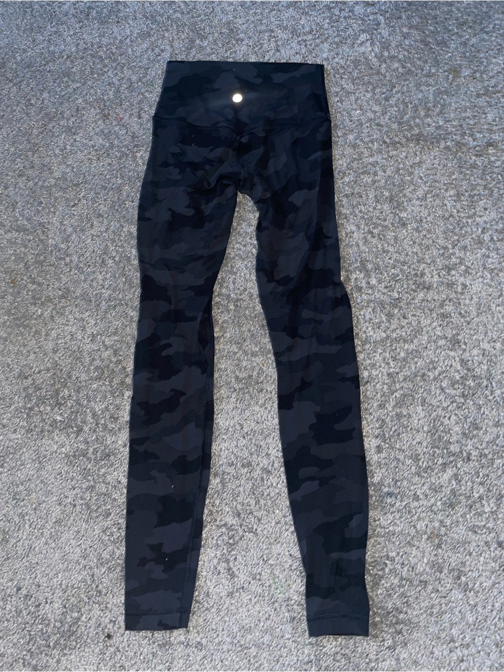 Lululemon Girls' Black Camo High-Waist Leggings